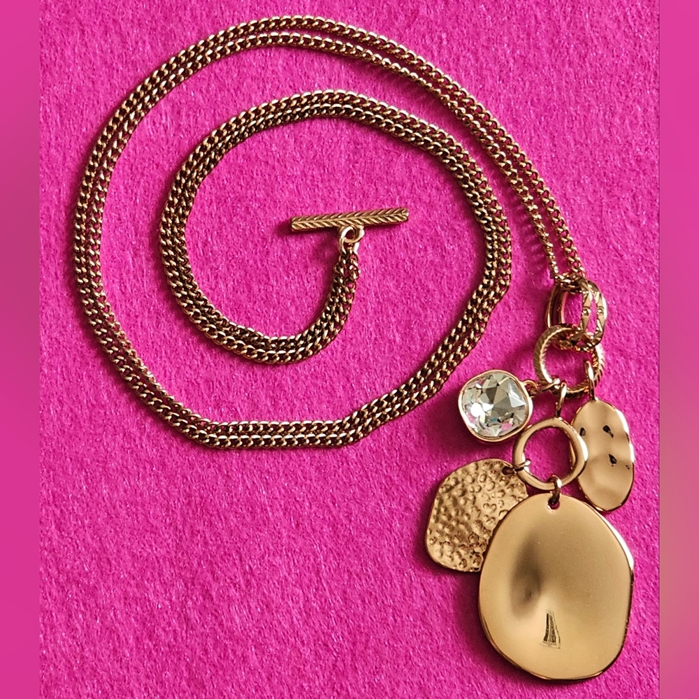 Premier Designs Rose Toned Pendant Necklace